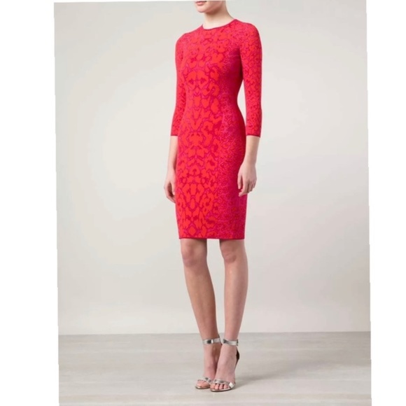 Alexander McQueen Dresses & Skirts - Alexander McQueen Leopard Print Bodycon Dress *NWOT*